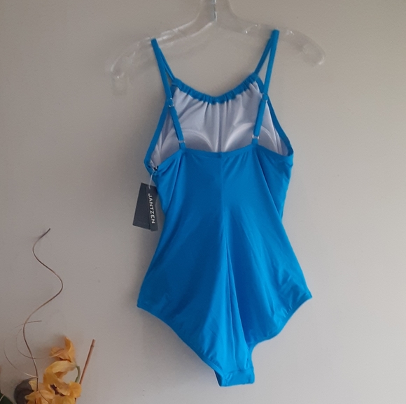 🆕️ Jantzen NWT Turquoise One Piece Swimsuit Size 10 - Picture 14 of 16